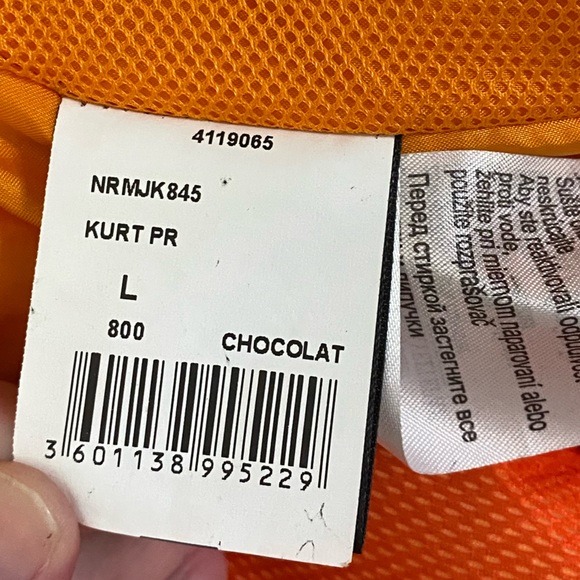 SALE 🌺 JC de CASTELBAJAC ROSSIGNOL Cream Orange Brown Plaid Hood Ski Jacket L - Picture 10 of 15